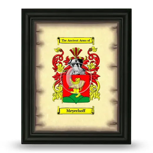 Meyerhoff Coat of Arms Framed - Black