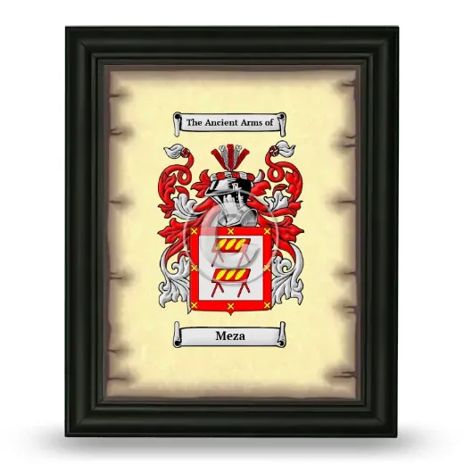Meza Coat of Arms Framed - Black