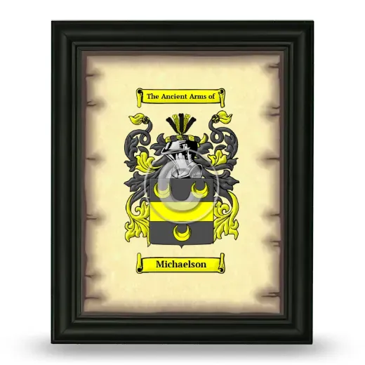 Michaelson Coat of Arms Framed - Black