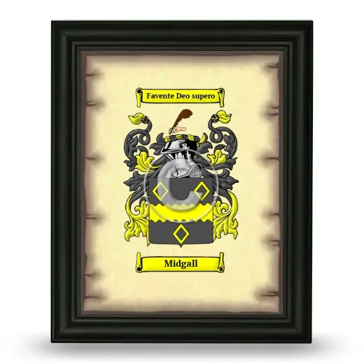 Midgall Coat of Arms Framed - Black