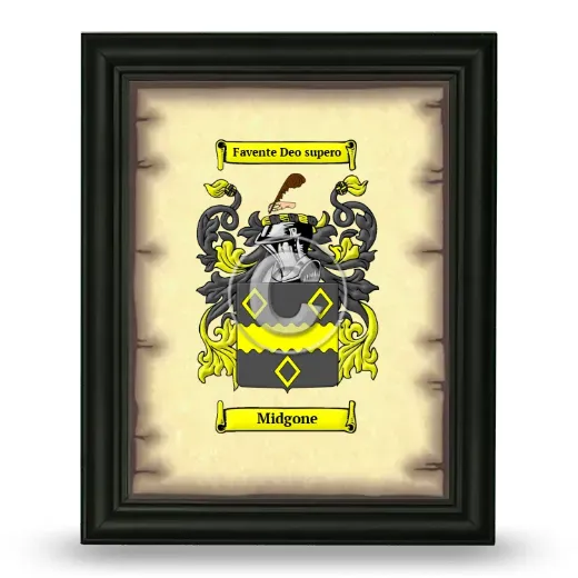 Midgone Coat of Arms Framed - Black