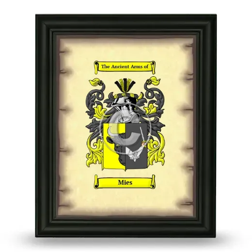 Mies Coat of Arms Framed - Black