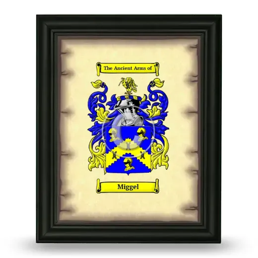 Miggel Coat of Arms Framed - Black