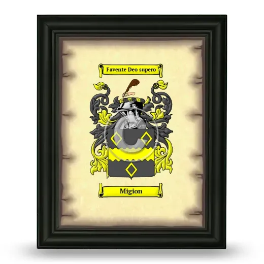Migion Coat of Arms Framed - Black