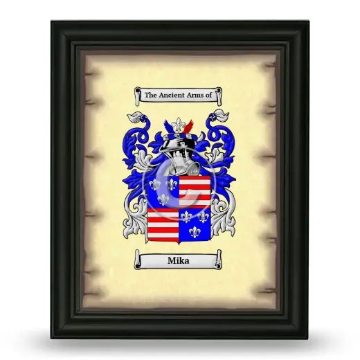 Mika Coat of Arms Framed - Black