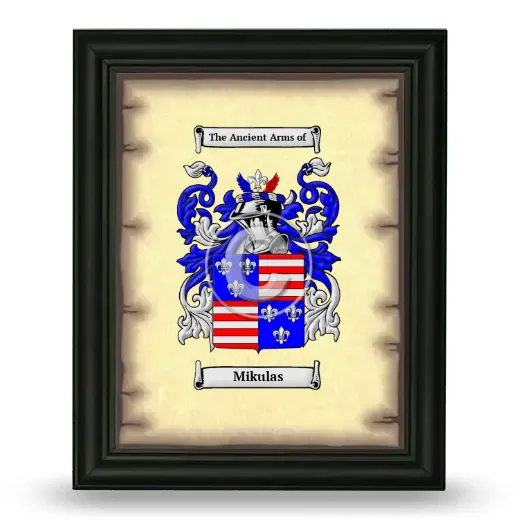 Mikulas Coat of Arms Framed - Black