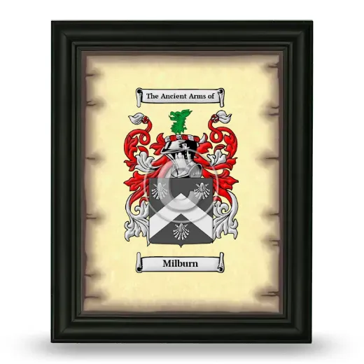 Milburn Coat of Arms Framed - Black