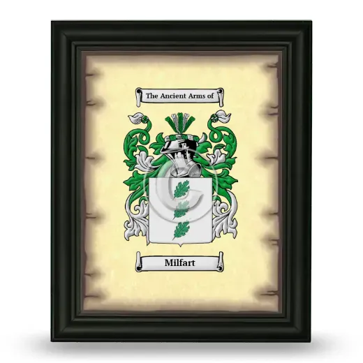 Milfart Coat of Arms Framed - Black