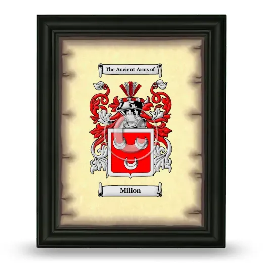 Milion Coat of Arms Framed - Black