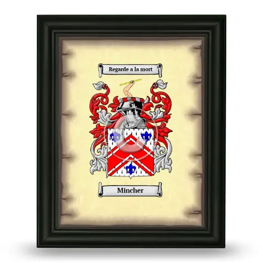 Mincher Coat of Arms Framed - Black