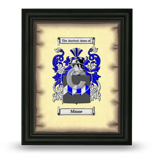 Minne Coat of Arms Framed - Black