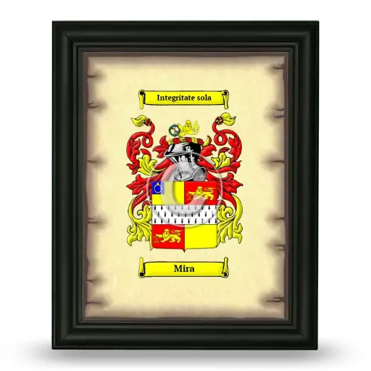Mira Coat of Arms Framed - Black