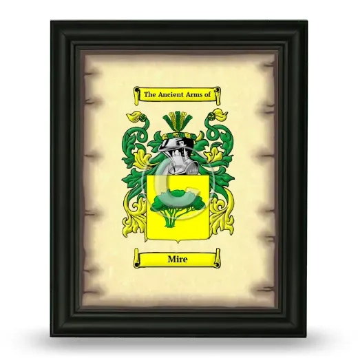 Mire Coat of Arms Framed - Black