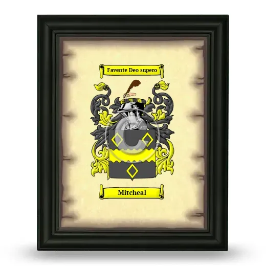Mitcheal Coat of Arms Framed - Black