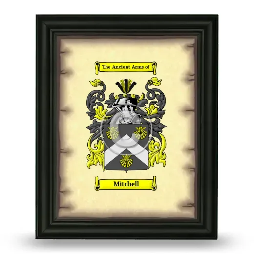 Mitchell Coat of Arms Framed - Black