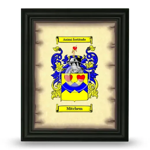 Mitchem Coat of Arms Framed - Black