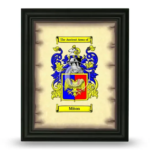 Miton Coat of Arms Framed - Black