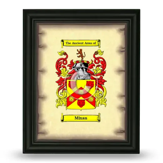 Mixan Coat of Arms Framed - Black