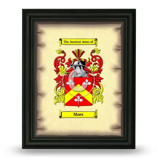 Moes Coat of Arms Framed - Black