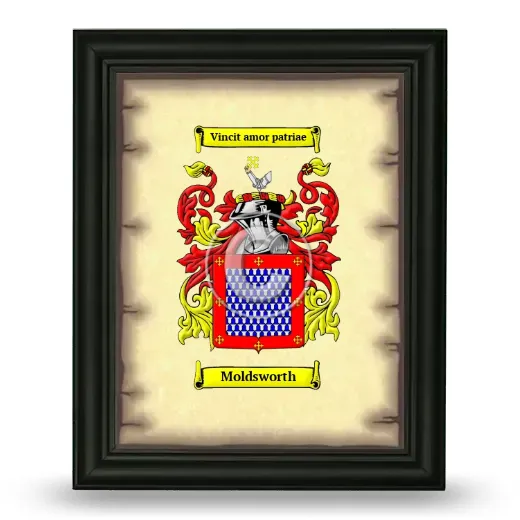 Moldsworth Coat of Arms Framed - Black