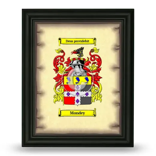 Mondey Coat of Arms Framed - Black