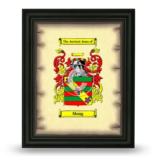 Mong Coat of Arms Framed - Black