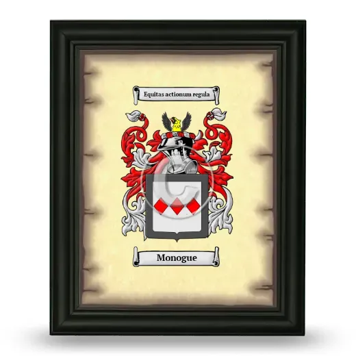 Monogue Coat of Arms Framed - Black