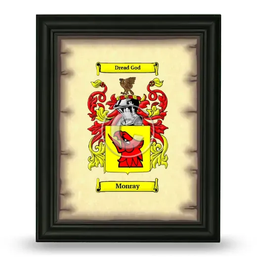 Monray Coat of Arms Framed - Black