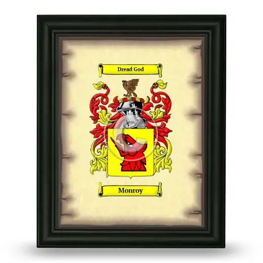 Monroy Coat of Arms Framed - Black