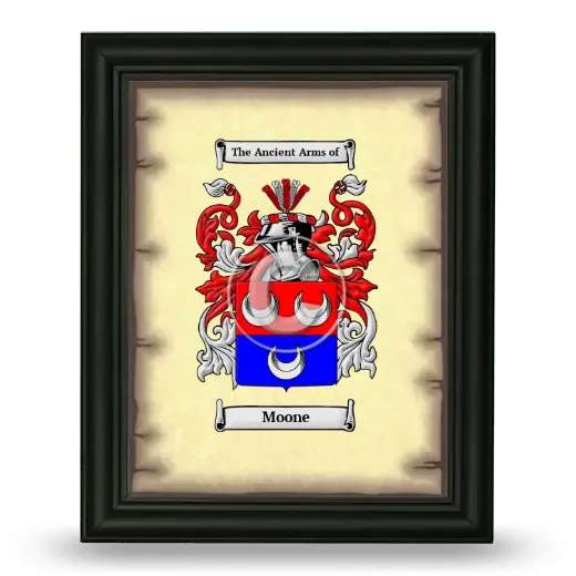 Moone Coat of Arms Framed - Black