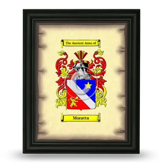 Moratta Coat of Arms Framed - Black