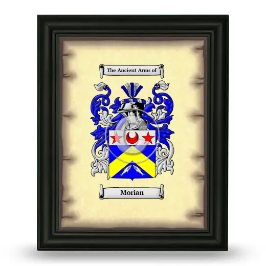 Morian Coat of Arms Framed - Black