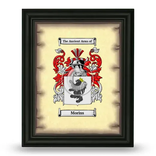 Morins Coat of Arms Framed - Black
