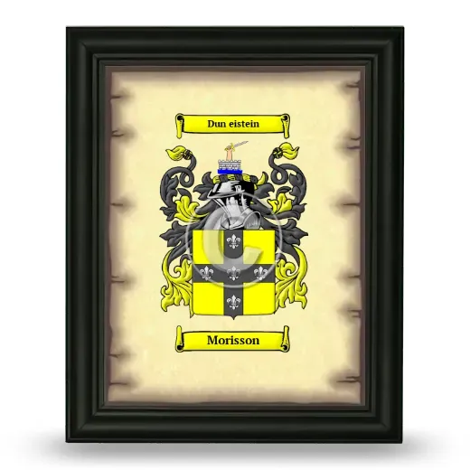 Morisson Coat of Arms Framed - Black