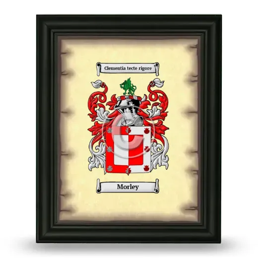 Morley Coat of Arms Framed - Black
