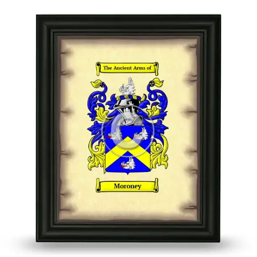 Moroney Coat of Arms Framed - Black