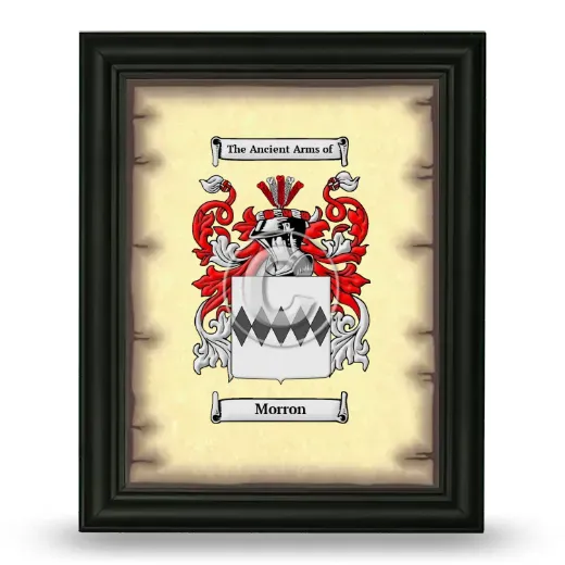 Morron Coat of Arms Framed - Black