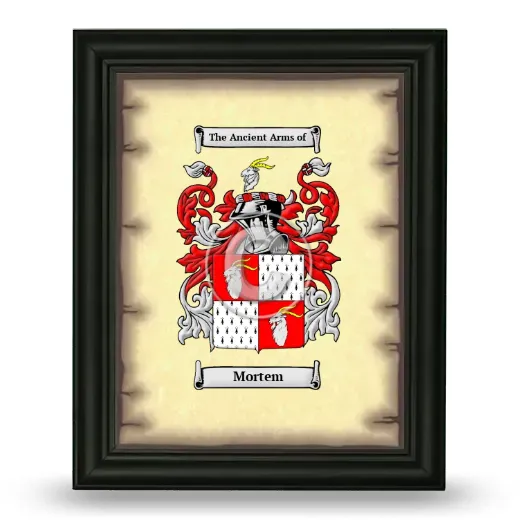 Mortem Coat of Arms Framed - Black