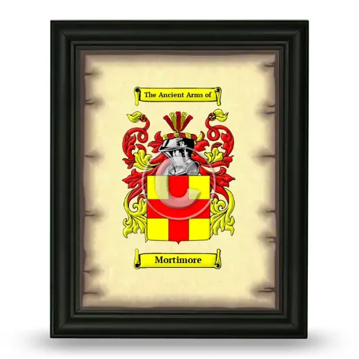 Mortimore Coat of Arms Framed - Black