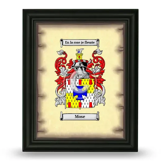 Mose Coat of Arms Framed - Black
