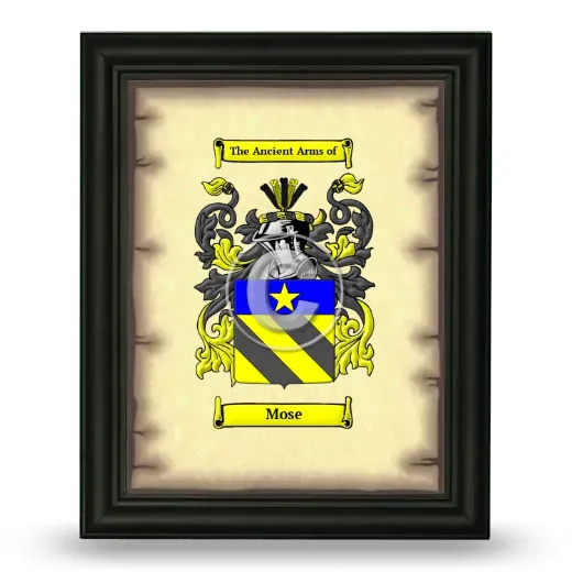 Mose Coat of Arms Framed - Black