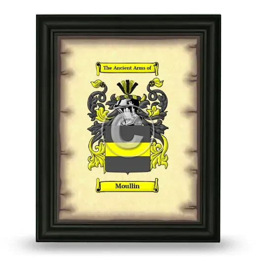 Moullin Coat of Arms Framed - Black