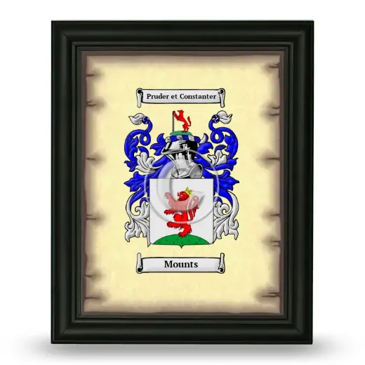 Mounts Coat of Arms Framed - Black