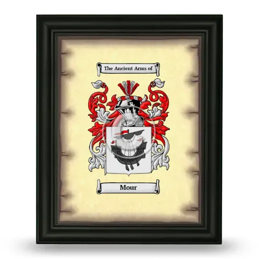 Mour Coat of Arms Framed - Black