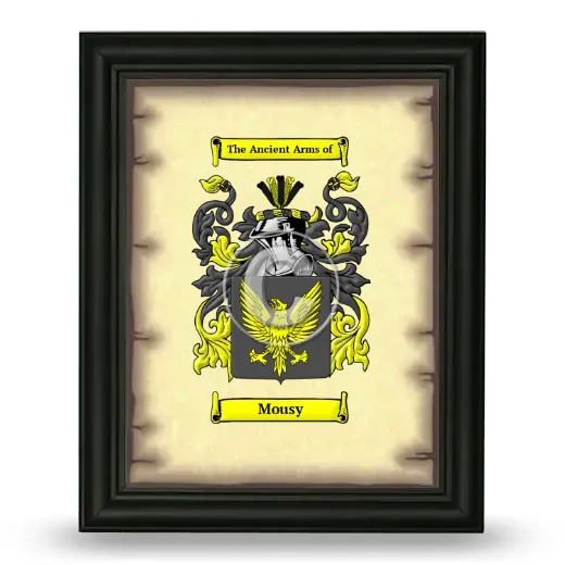 Mousy Coat of Arms Framed - Black