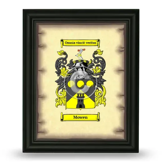 Mowen Coat of Arms Framed - Black