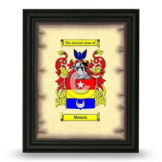 Moxen Coat of Arms Framed - Black