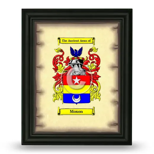 Moxon Coat of Arms Framed - Black