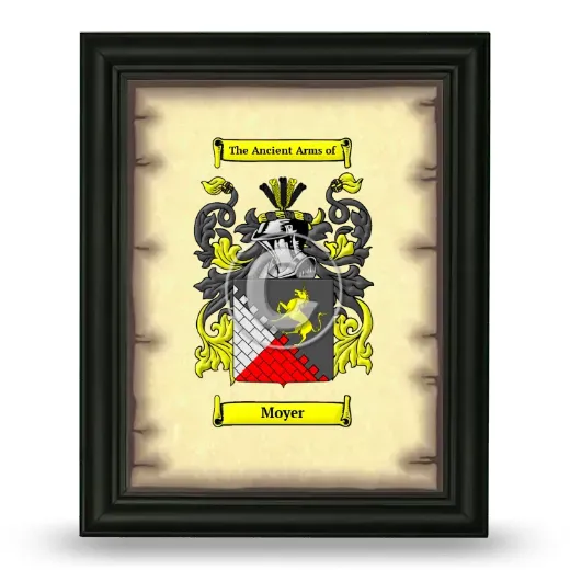 Moyer Coat of Arms Framed - Black