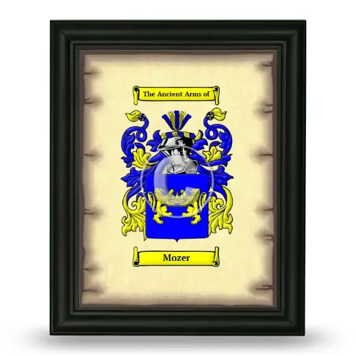 Mozer Coat of Arms Framed - Black